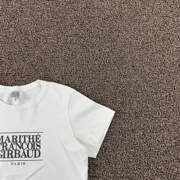 [BUNJANG] Marithe Francois Girbaud Big Logo White T-Shirt / 마리떼프랑소와저버 빅로고 화이트 반팔티