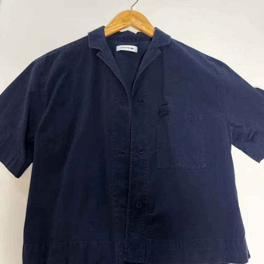 [BUNJANG] Lacoste Linen Short Sleeve Shirt / 라코스테 린넨 반팔 셔츠