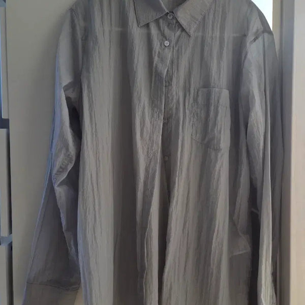 [BUNJANG] Mongdol Glow See-through Shirt Light Grey / 몽돌 글로우 시스루 셔츠 라이트그레이
