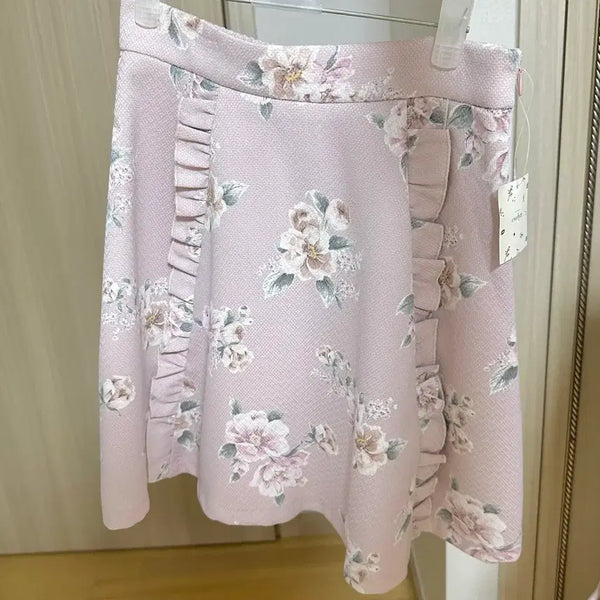 [BUNJANG] Evelyn Floral Frill Skirt / evelyn 플로럴 프릴 스커트(새상품)