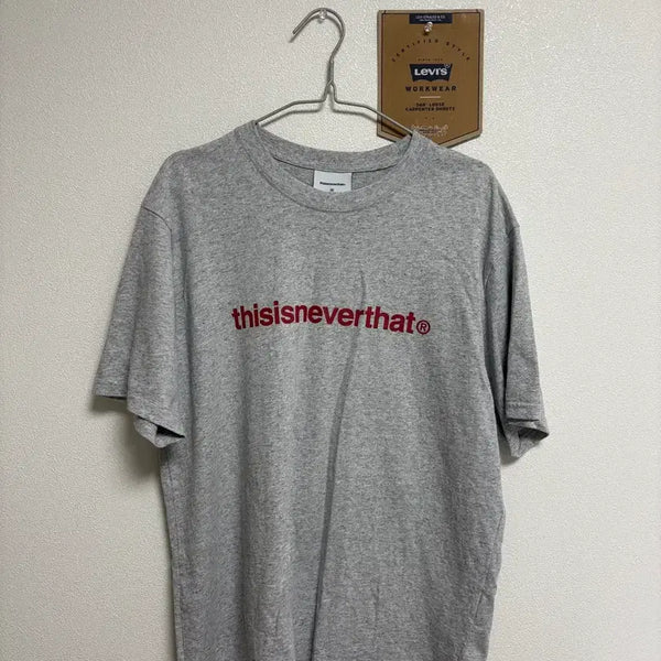 [BUNJANG] thisisneverthat Grey Logo Short Sleeve T-Shirt Size M / 디스이즈네버댓 그레이 로고 반팔 M