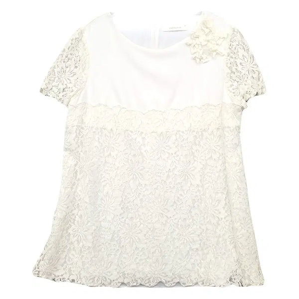 [BUNJANG] Chatelaine Mori Pattern Short-Sleeve Blouse / 샤트렌 모리 패턴 반팔 블라우스 100