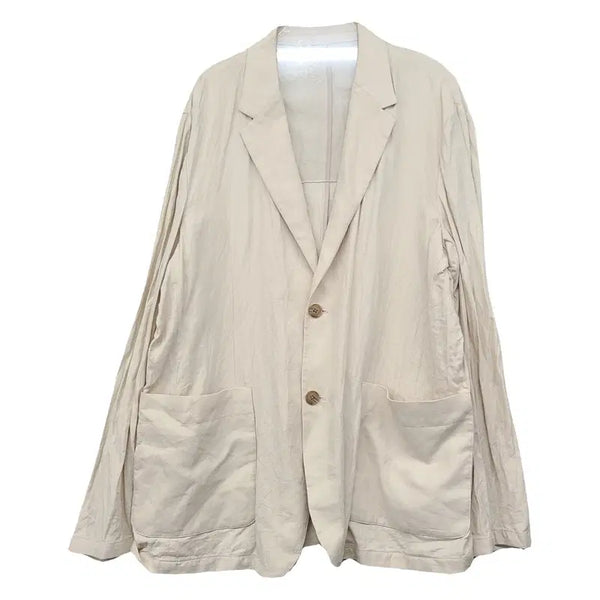 [BUNJANG] 8 Seconds Cream Summer Two-Pocket Blazer XXL / 에잇세컨즈 크림 하계 여름 투포켓 블레이저 XXL