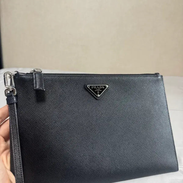 [BUNJANG] Prada Triangle Logo Clutch / [원가180만/정품] 프라다 삼각로고 클러치