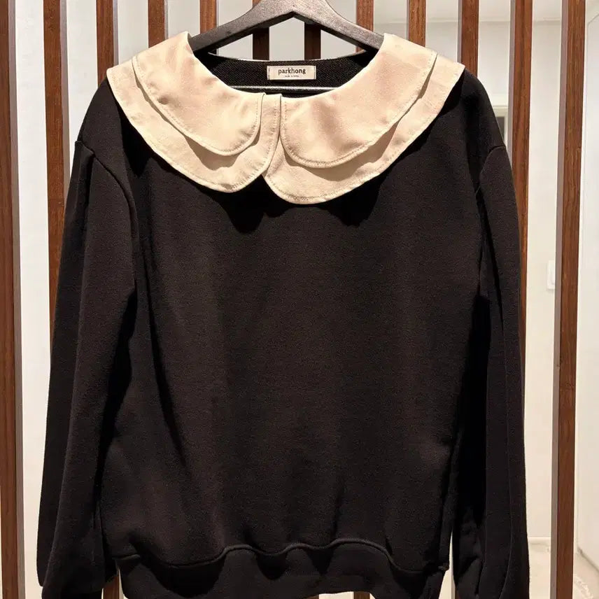 [BUNJANG] Lace Collar T-Shirt / 레이스 카라 티셔츠
