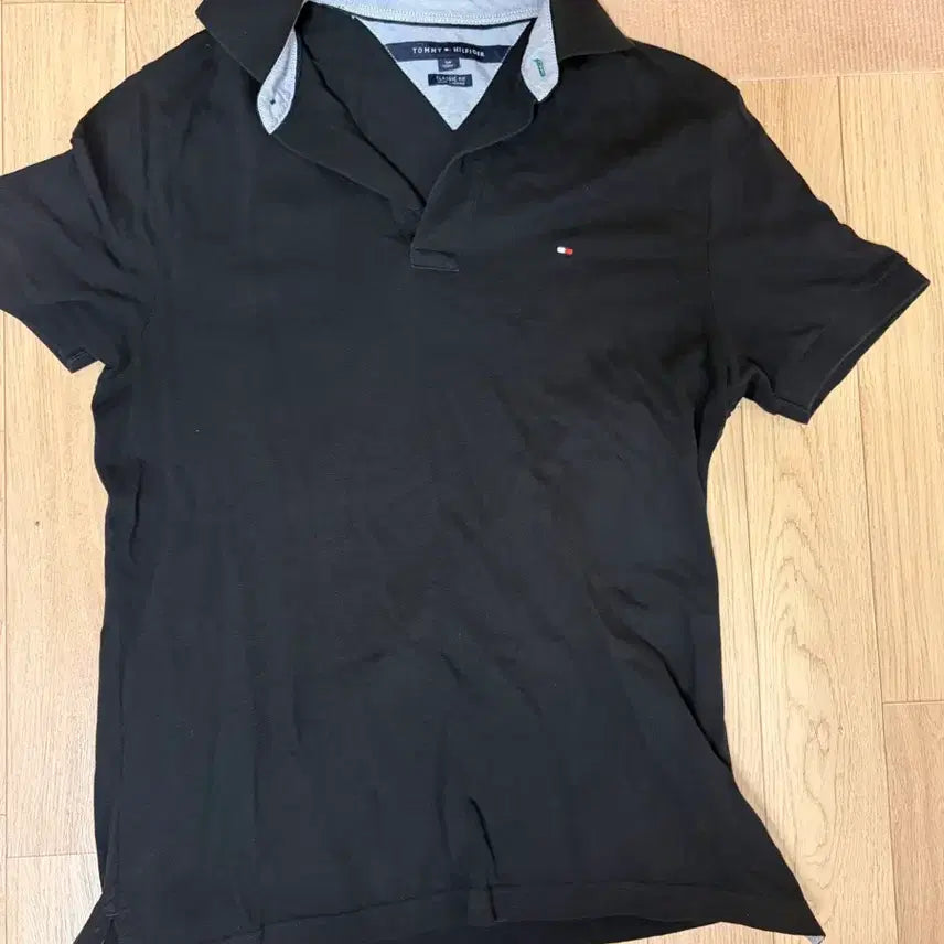[BUNJANG] Tommy Hilfiger Short Sleeve Polo Shirt Black Size S / 타미힐피거 반팔 카라티 블랙 s
