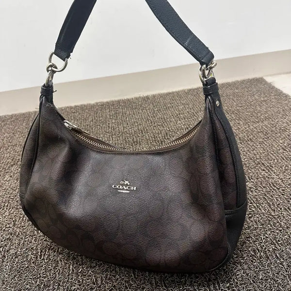 [BUNJANG] COACH Signature Hobo Shoulder Bag / COACH 코치 시그니처 호보백 여성 숄더백 가방