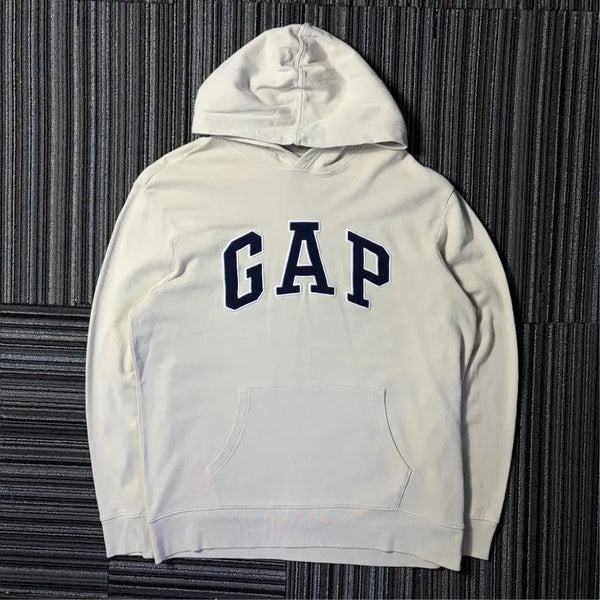 [BUNJANG] Gap Ivory Big Logo Hoodie / 갭 아이보리 빅로고 후드티
