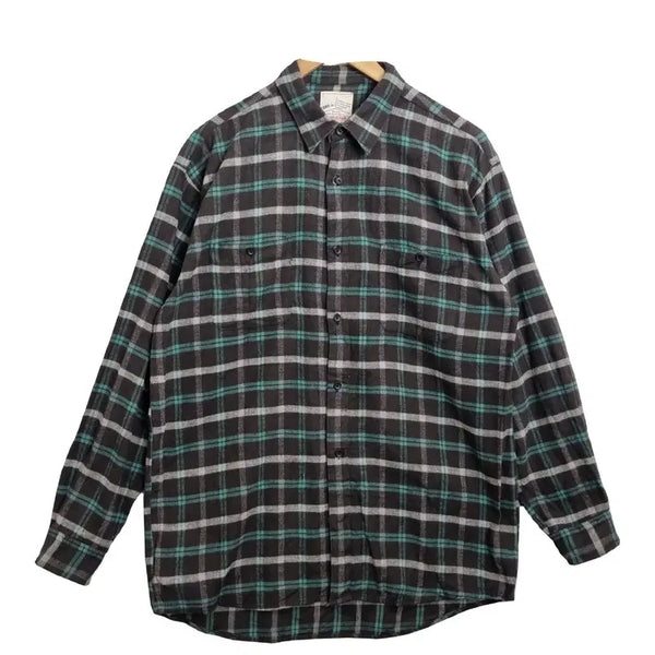[BUNJANG] CAMPUS PAIR Vintage Check Shirt Cotton 100% Retro / CAMPUS PAIR 빈티지 체크 셔츠 [L] 코튼 100% 레트로 남방