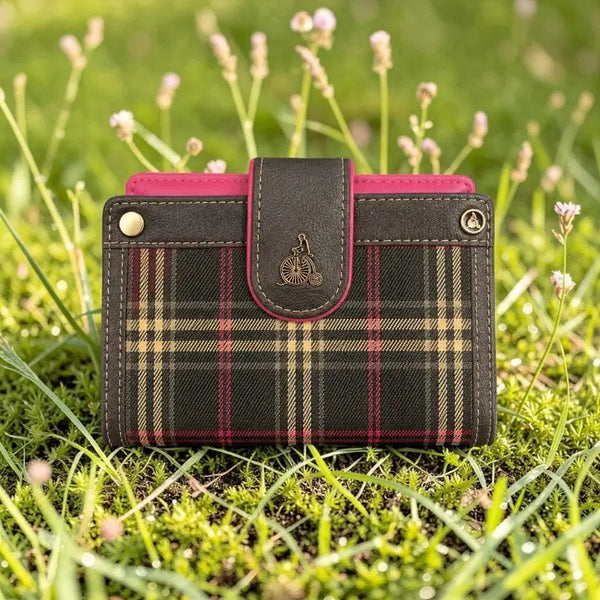 [BUNJANG] Beanpole Hot Pink Checkered Bifold Wallet / 빈폴 체크패턴 핫핑크 중지갑