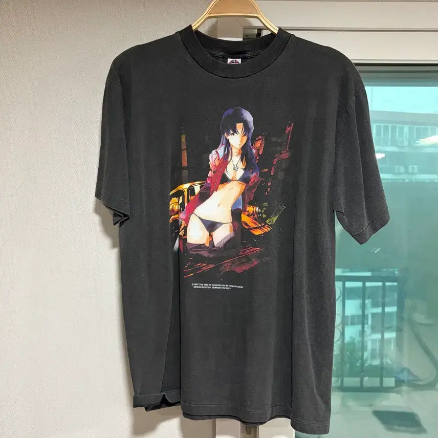 [BUNJANG] Evangelion Misato Bootleg Anime T-Shirt / 에반게리온 미사토 부틀렉 애니티셔츠