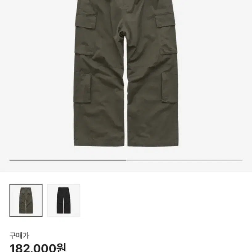 [BUNJANG] Polilu Side Cargo Pajama Pants Olive [2] / (레어) 폴리테루 사이드카고 파자마팬츠 올리브 [2]