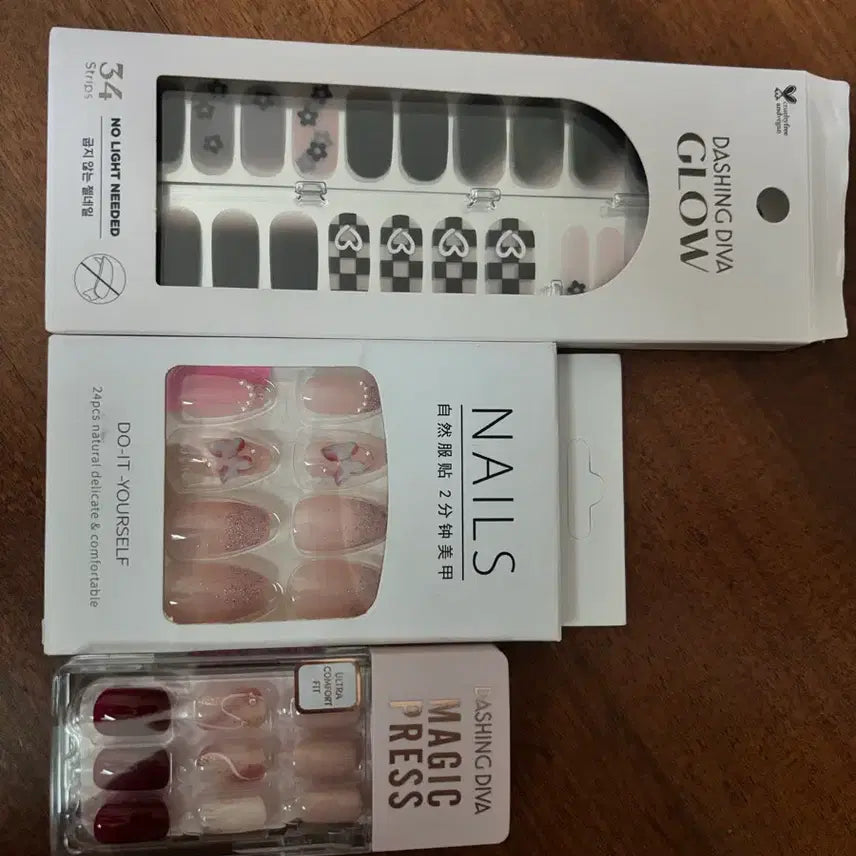 [BUNJANG] Checkered Pattern Nail Tips, Nail Art Set / 네일팁 판매