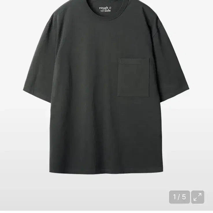 [BUNJANG] Roughside Charcoal Short-Sleeve T-Shirt Size 3 / 러프사이드 반팔티 차콜 3