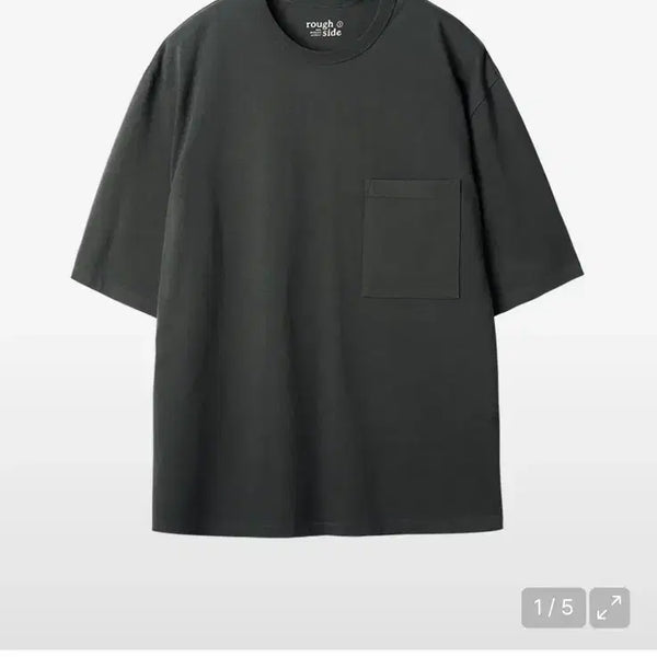 [BUNJANG] Roughside Charcoal Short-Sleeve T-Shirt Size 3 / 러프사이드 반팔티 차콜 3