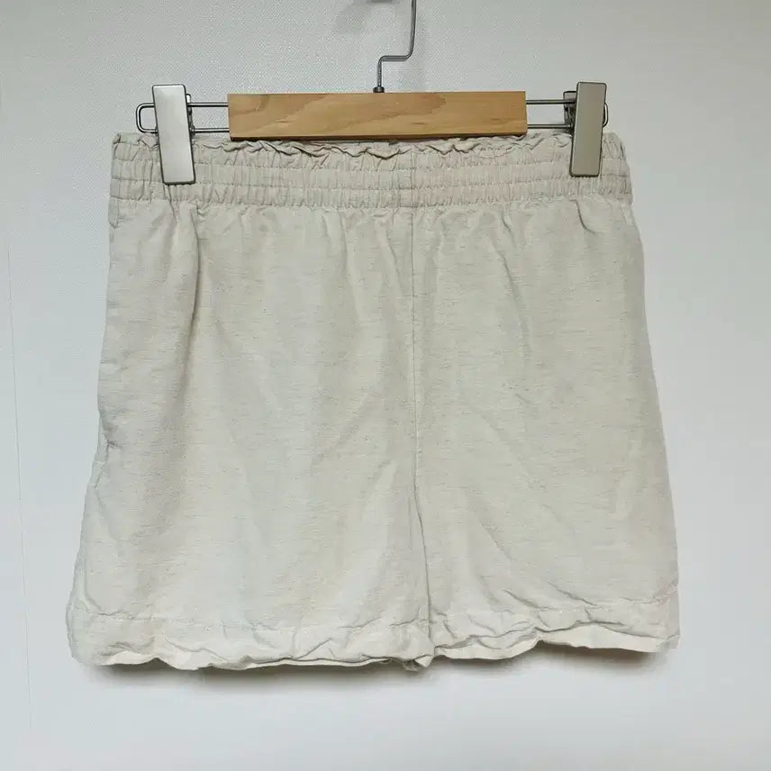 [BUNJANG] H&M Linen Blend Beige Banding Shorts (XS) / [정품] H&M 린넨 블렌드 베이지 밴딩 숏팬츠 (XS 사이즈)