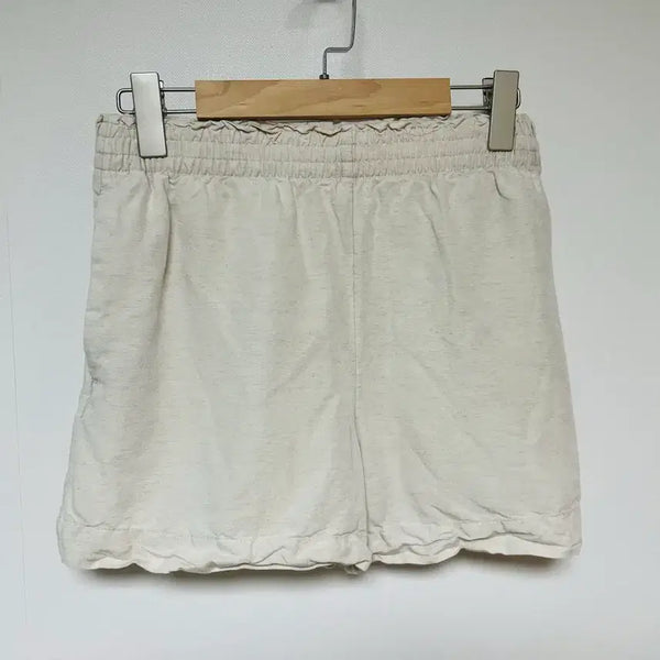 [BUNJANG] H&M Linen Blend Beige Banding Shorts (XS) / [정품] H&M 린넨 블렌드 베이지 밴딩 숏팬츠 (XS 사이즈)
