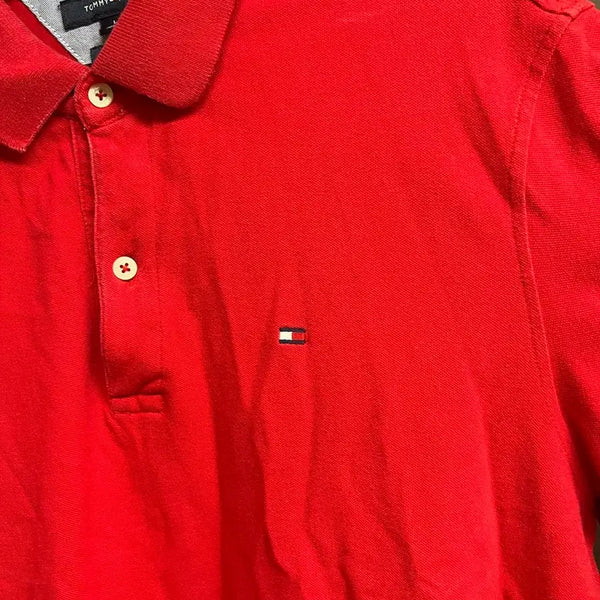[BUNJANG] Tommy Hilfiger Red Polo T-Shirt L / 타미힐피거 레드 폴로티셔츠 L