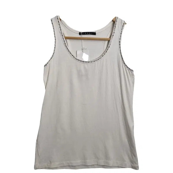[BUNJANG] INGNI Studded Sleeveless Top [M] / 미사용품 INGNI 스터드 장식 민소매 티 [M] 여성 나시티