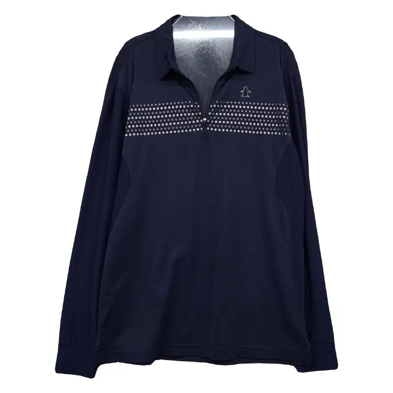 [BUNJANG] Munsingwear Men's Navy Collar T-shirt / 먼싱웨어 골프 남성 네이비 카라티 M