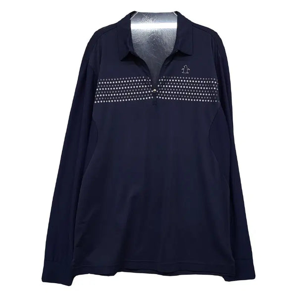 [BUNJANG] Munsingwear Men's Navy Collar T-shirt / 먼싱웨어 골프 남성 네이비 카라티 M