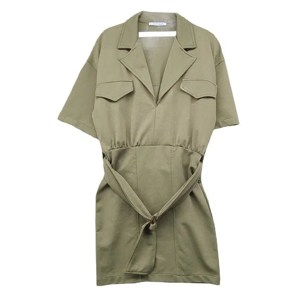 [BUNJANG] Zara Khaki Belted Dress - Size S / 자라 카키 벨티드 원피스 S