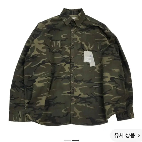 [BUNJANG] Undermycar Niop Camo Oversized Shirt Size 1 / 언더마이카 니옵 카모 오버핏 셔츠 이구아나 (사이즈1, 새상품급)