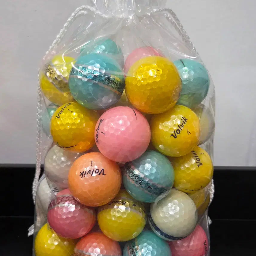 [BUNJANG] Volvik A Grade Solice 3-Piece Color Lost Golf Balls (50-Ball Pack) / 볼빅 A급 쥬얼리 솔리체 3피스 컬러 로스트볼 50구 중고골프공