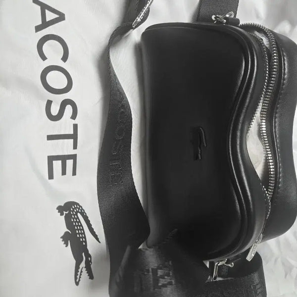 [BUNJANG] Lacoste Black Crossbody Bag & Wallet Set / 라코스테 블랙 크로스백&반지갑