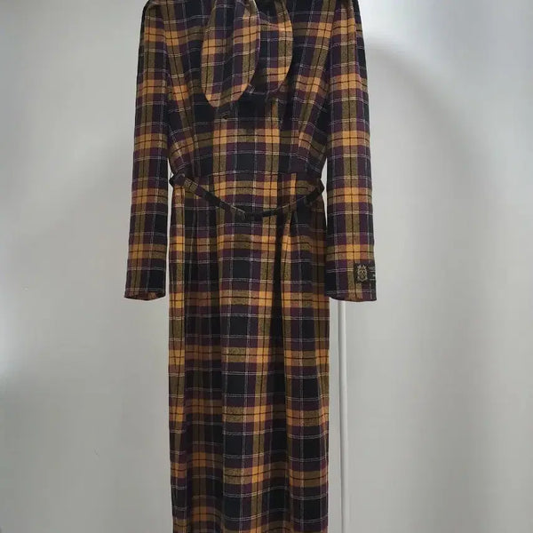 [BUNJANG] MOJO.S. PINE Scarf Neck Checkered Wool Dress (Size 55) / 새상품) 모조에스핀 스카프넥 원피스 55