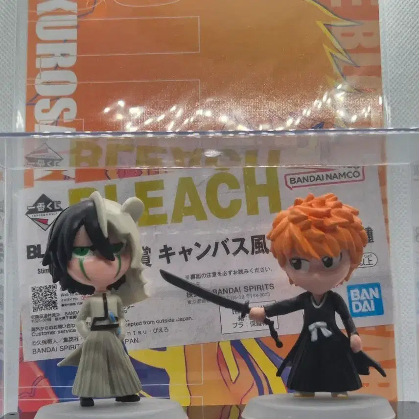 [BUNJANG] Bleach Urahara & Ichigo Figure Set with H Prize Background Board and Acrylic Case / [일괄/케이스+H상 배경포함] 블리치 우르키오라 + 이치고 피규어 세트 (즉시 전시 갓성비)