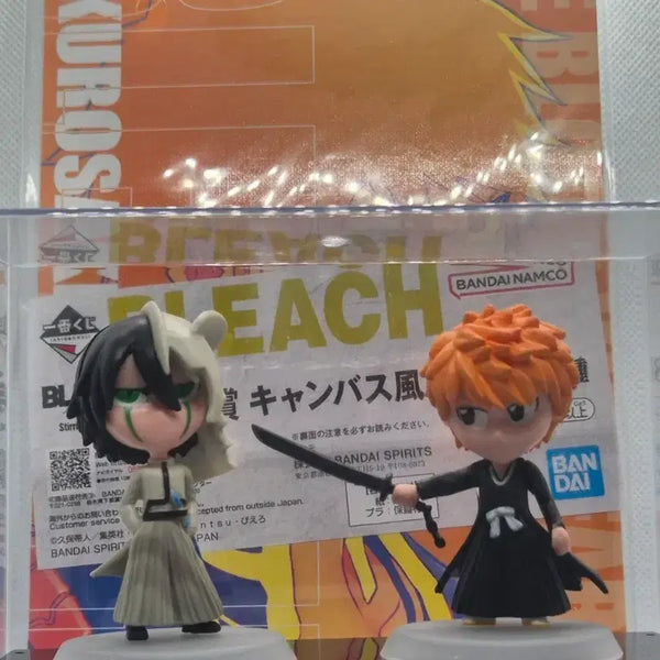 [BUNJANG] Bleach Urahara & Ichigo Figure Set with H Prize Background Board and Acrylic Case / [일괄/케이스+H상 배경포함] 블리치 우르키오라 + 이치고 피규어 세트 (즉시 전시 갓성비)