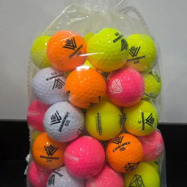 [BUNJANG] Diamond Wings A-Grade High Rebound Distance Color Used Golf Balls (50 pcs) / 다이아윙스 A급 초고반발 비거리 컬러 로스트볼 50구 중고골프공