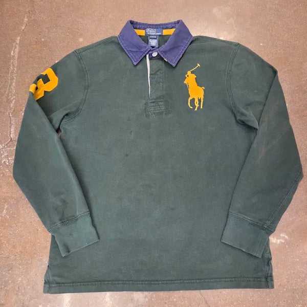 [BUNJANG] Polo Ralph Lauren Big Pony Long Sleeve Rugby Shirt / 폴로 랄프로렌 빅포니 카라티 긴팔 럭비티