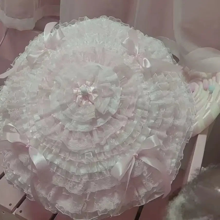 [BUNJANG] Handmade Lolita Lace Ribbon Parasol / 수작업 로리타 레이스 리본 장식 파라솔 양산(12종)