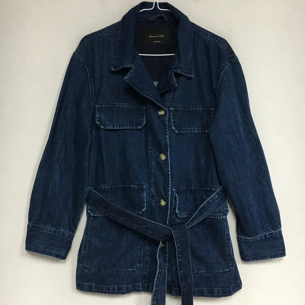 [BUNJANG] Massimo Dutti Belted Denim Jacket L / 마시모두띠 벨티드 데님 자켓 L