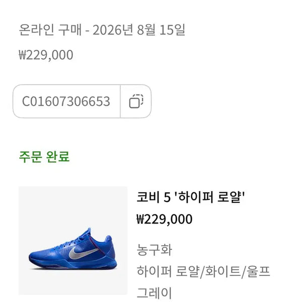 [BUNJANG] Nike Kobe 5 Dodgers Basketball Shoes / 나이키 코비 5 다저스  농구화 260