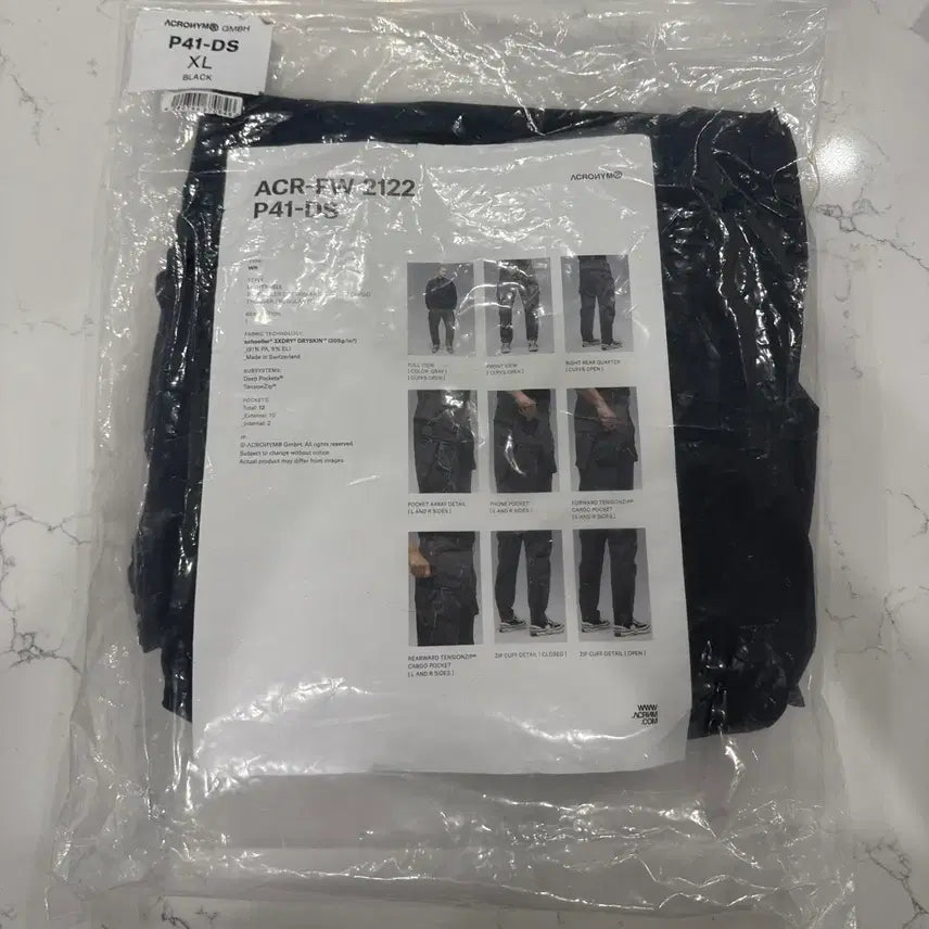 [BUNJANG] Acronym P41-DS Pants Black XL (21FW) / [미시착 새상품] 아크로님 ACRONYM P41-DS 블랙 XL (21FW) 판매합니다