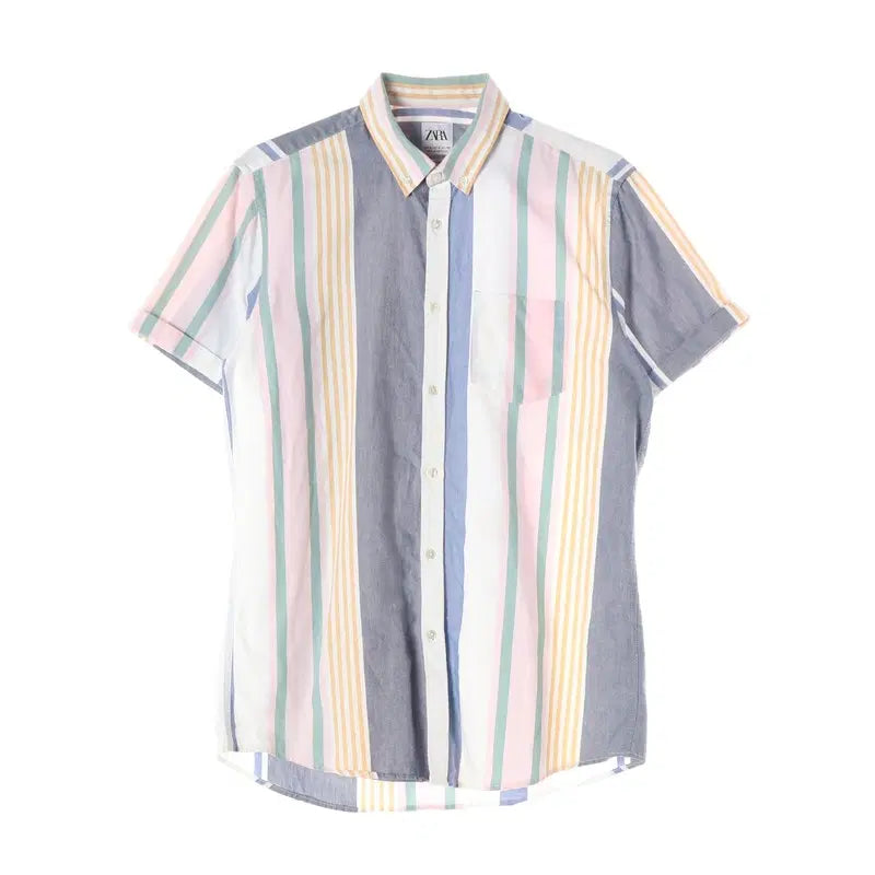 [BUNJANG] Zara Cotton Striped Shirt (M) / 자라 코튼 스트라이프 셔츠 M