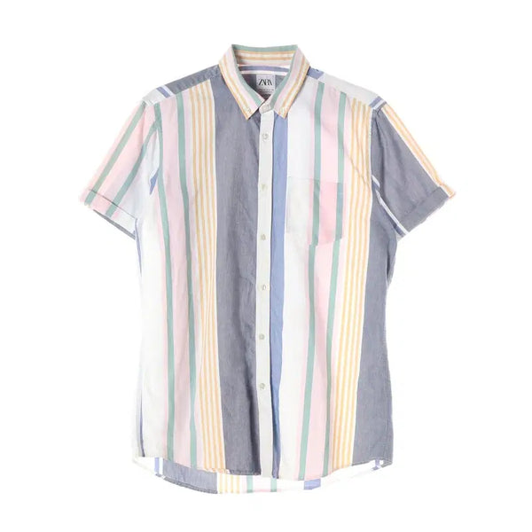 [BUNJANG] Zara Cotton Striped Shirt (M) / 자라 코튼 스트라이프 셔츠 M
