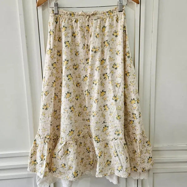[BUNJANG] earth music&ecology Flower Lace Long Skirt / earth music&ecology 플라워 레이스 롱스커트