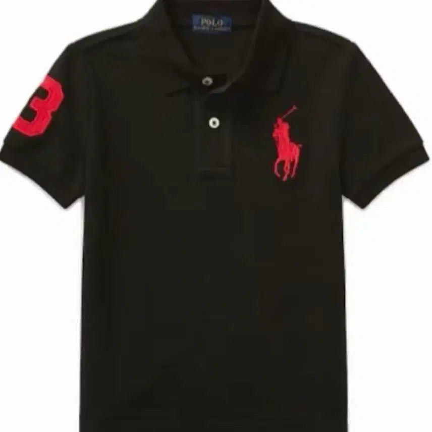 [BUNJANG] Polo Ralph Lauren Big Pony Embroidered Polo T-Shirt Black / 폴로 빅포니 3번 자수 반팔 카라티 블랙