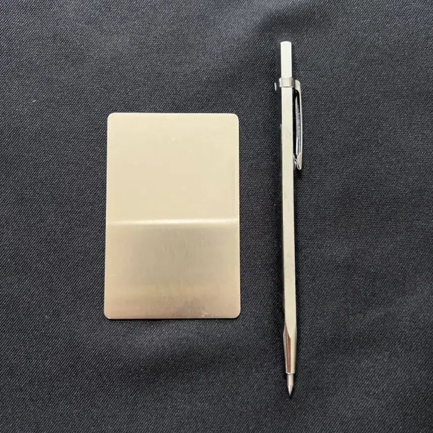 [BUNJANG] Mnemonic Card Holder with Stainless Steel Guard & Diamond Metal Pen / 니모닉 카드 지갑용 스텐 가드 + 다이아 금속펜 / 카드사이즈
