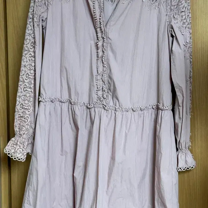[BUNJANG] O2nd Pink Lace Frill Dress Size 55 / 한섬 O2nd 분홍색 원피스 판매합니다