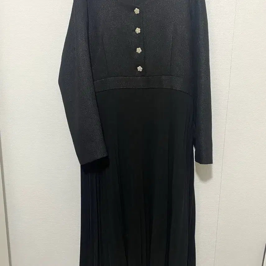[BUNJANG] Ririco Tweed Pleated Dress (Plus Size) / 리리앤코 트위드  플리츠 원피스 (빅싸이즈)