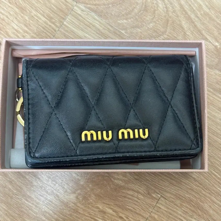 [BUNJANG] Miu Miu Black Card Holder 5MC407 / 미우미우 카드지갑 블랙
