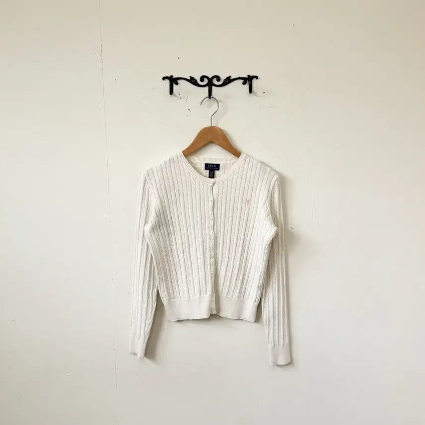 [BUNJANG] Polo Ralph Lauren White Cardigan / 폴로랄프로렌 화이트 가디건