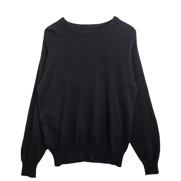 [BUNJANG] Cashmere 100% Knit Sweater - Black, Size L / PIANO 블랙 니트 [L] 캐시미어 100%