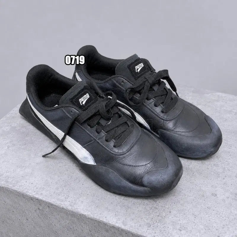 [BUNJANG] Puma Baderun Clean Black White Sneakers / 245) 푸마 베이더런 클린 블랙 화이트