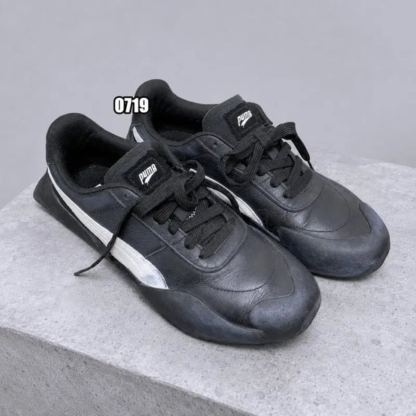 [BUNJANG] Puma Baderun Clean Black White Sneakers / 245) 푸마 베이더런 클린 블랙 화이트